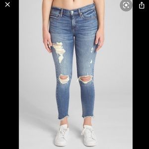GAP Mid Rise True Skinny Jean with Destruction